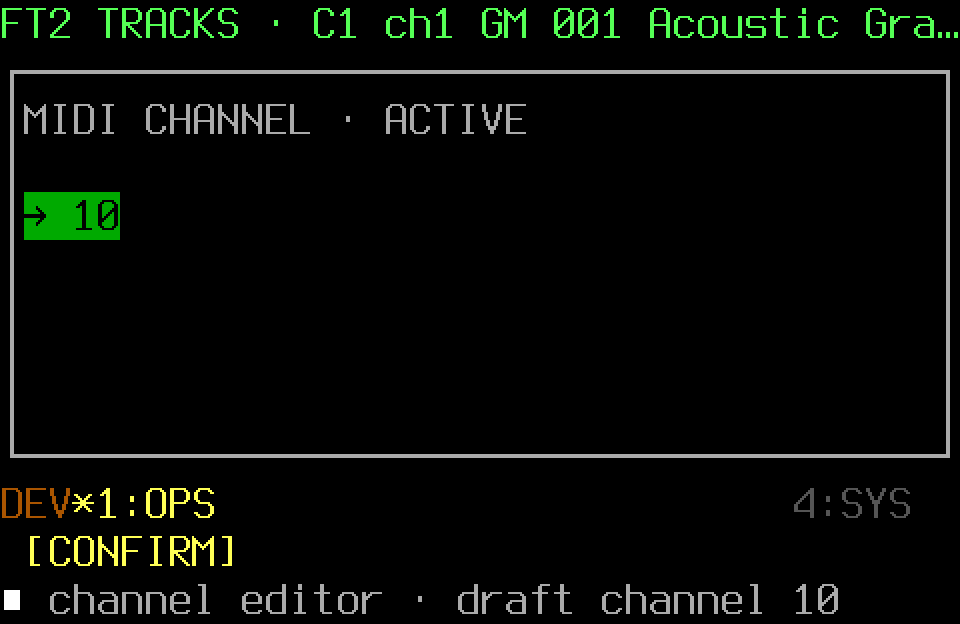 Populated channel editor with the OPS page