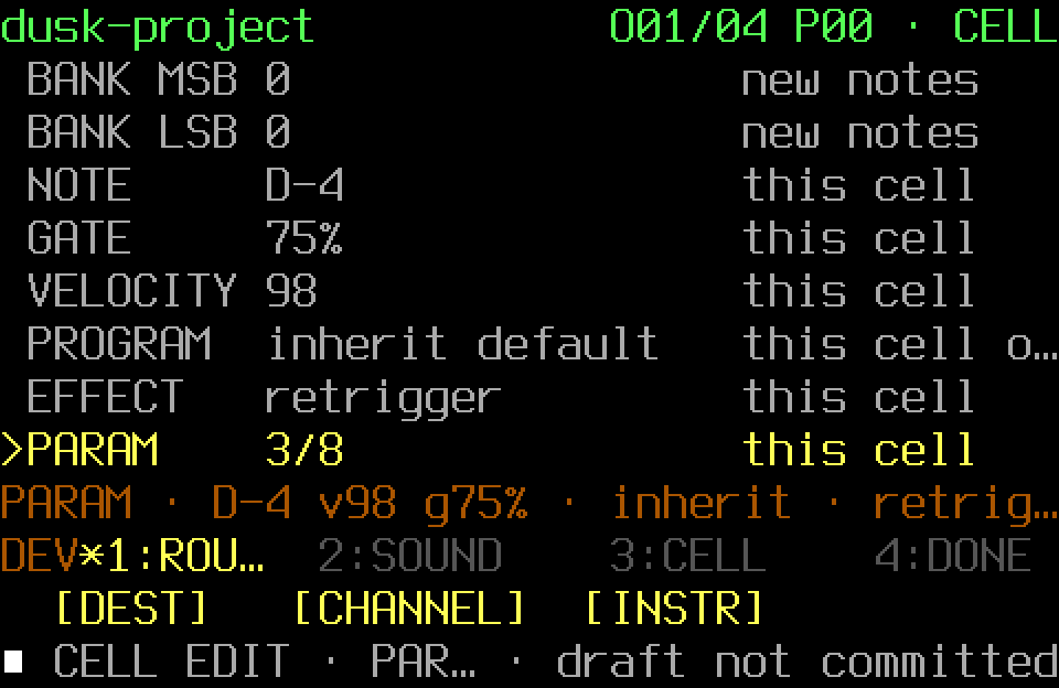 Populated FT2 Cell Edit with the ROUTE page
