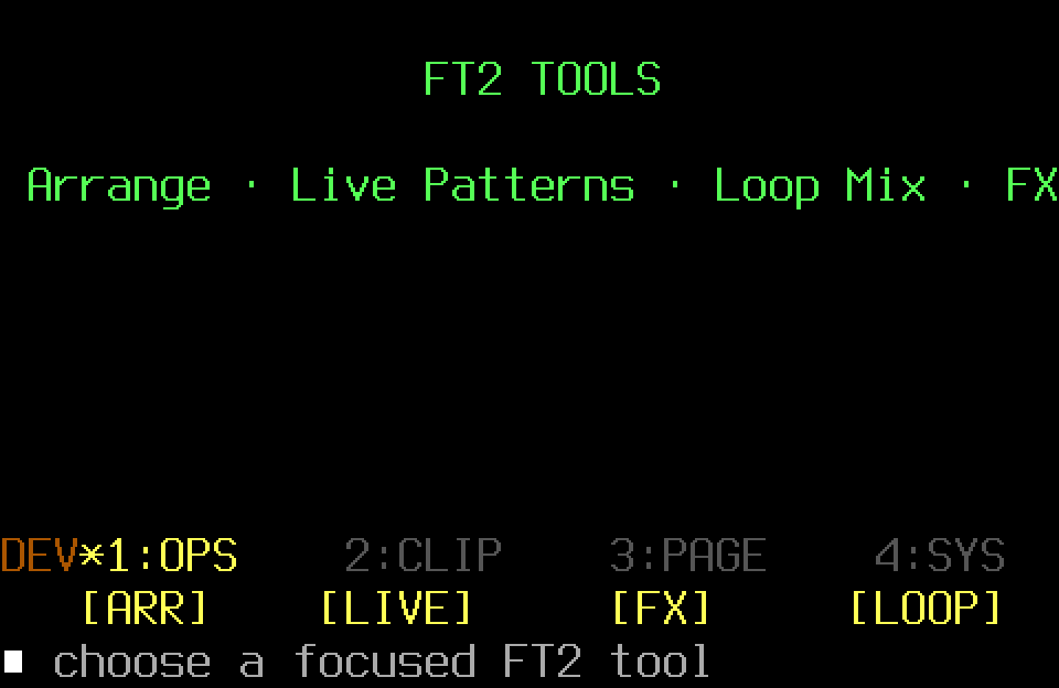 Populated FT2 Tools screen with the OPS page