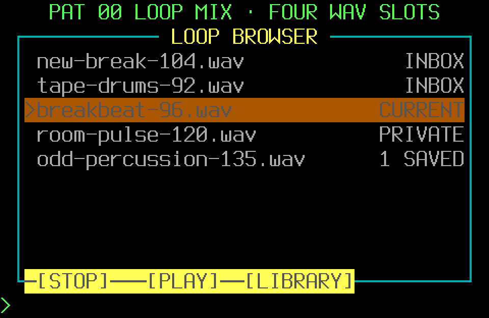 Shared inbox/private loop overlay over Loop Mix