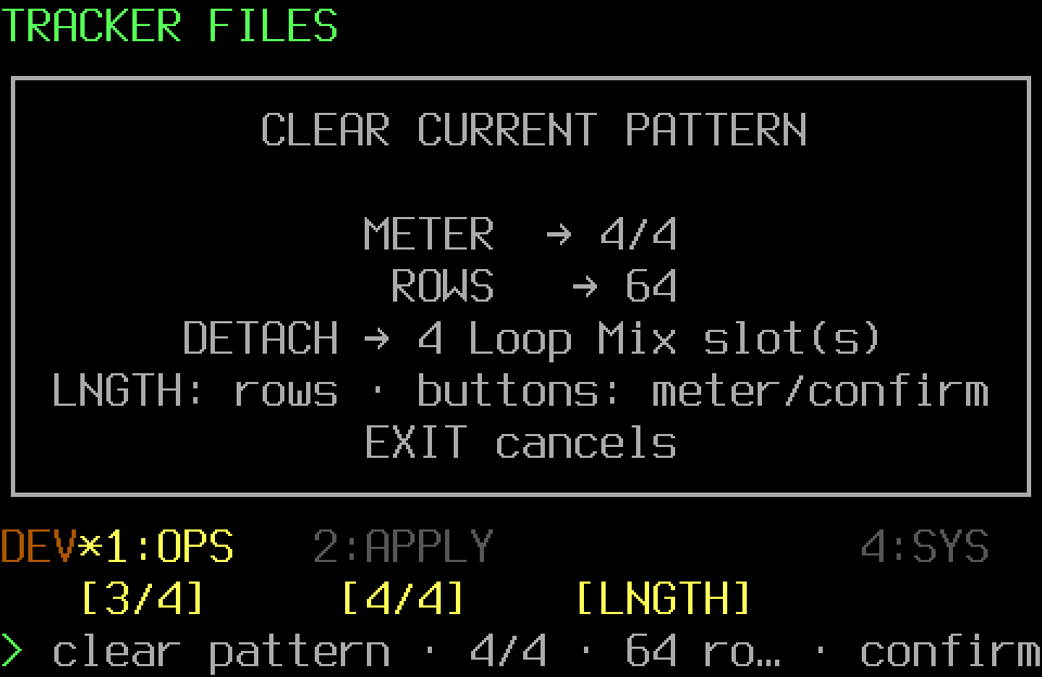 Pattern CLEAR confirmation explicitly detaching attached loops