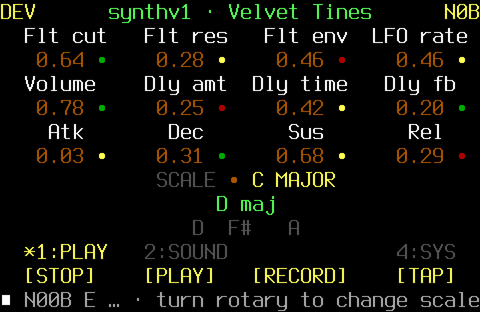 Playback PLAY page with N00B enabled