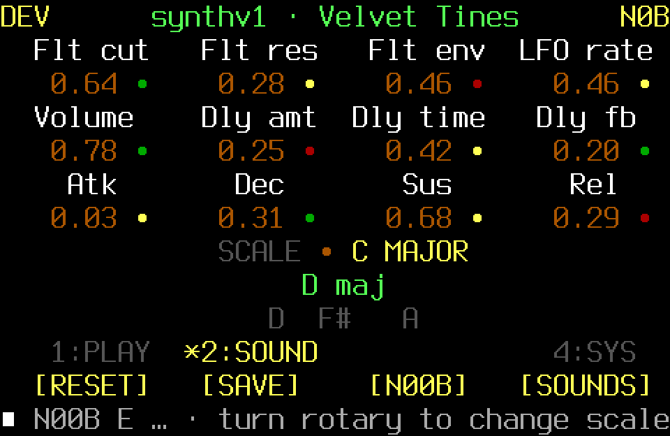 Playback SOUND page with N00B enabled