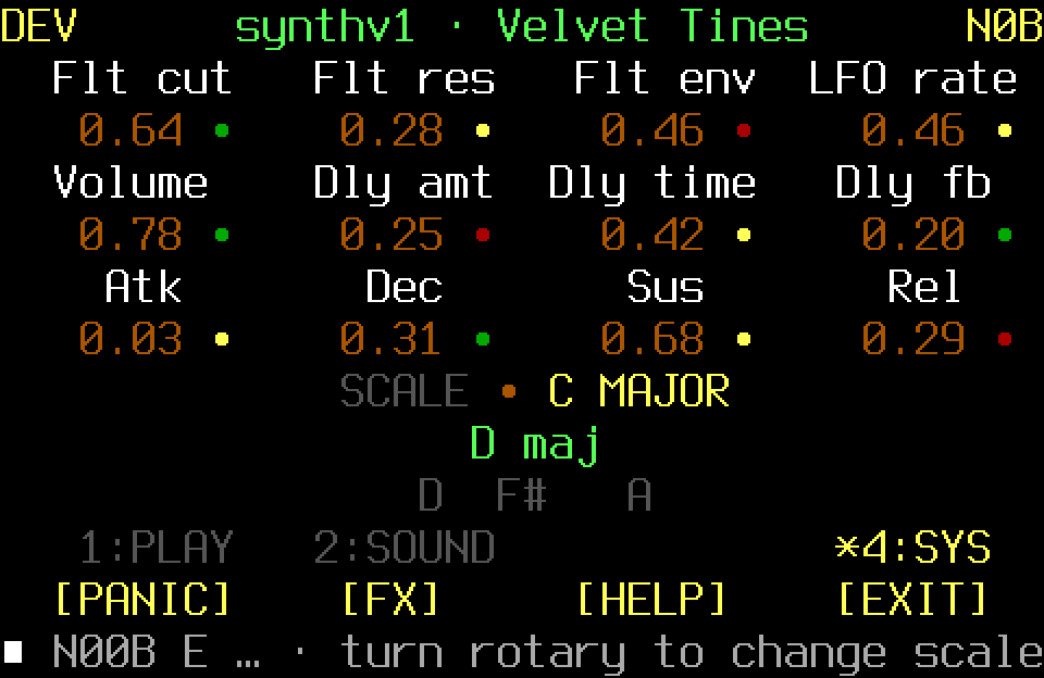 Playback SYS page with N00B enabled