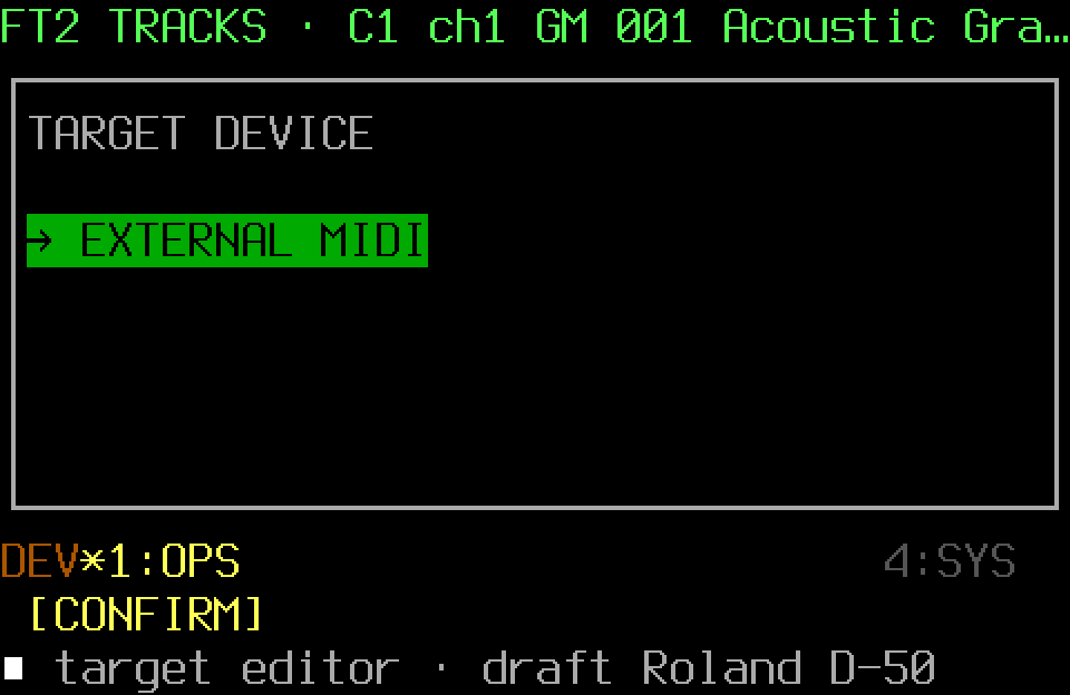 Populated target editor with the OPS page